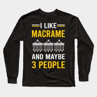 3 People Macrame Long Sleeve T-Shirt